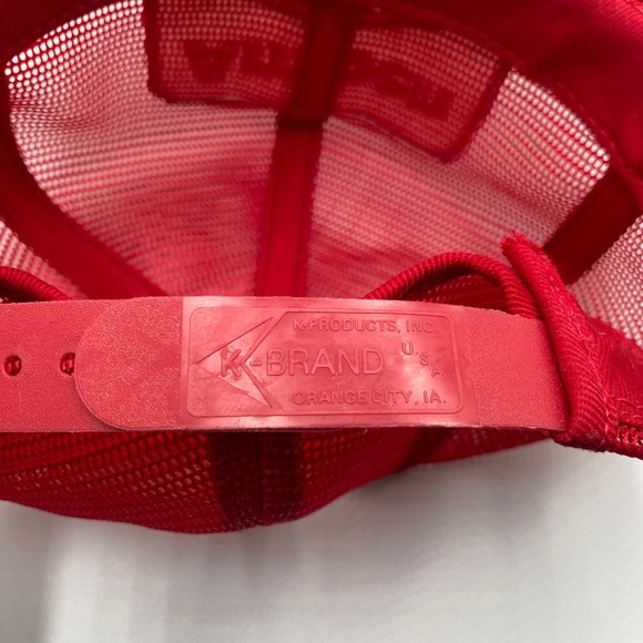 Vintage Red Amiben Amchem Trucker Hat Snapback Mesh‎ K-Brand Made in USA - Picture 7 of 7